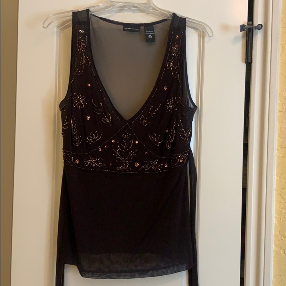 Sexy sheer top sleeveless